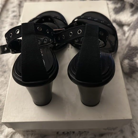 Dior dog tag sandals. Black w/ grommet detailing. - Picture 3 of 5